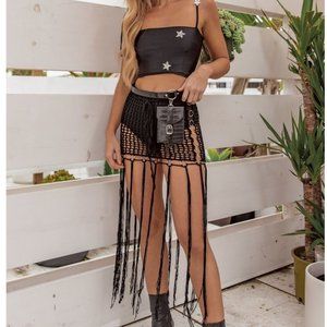 12th Tribe- On The Drums Maxi Crochet Skirt UNWORN